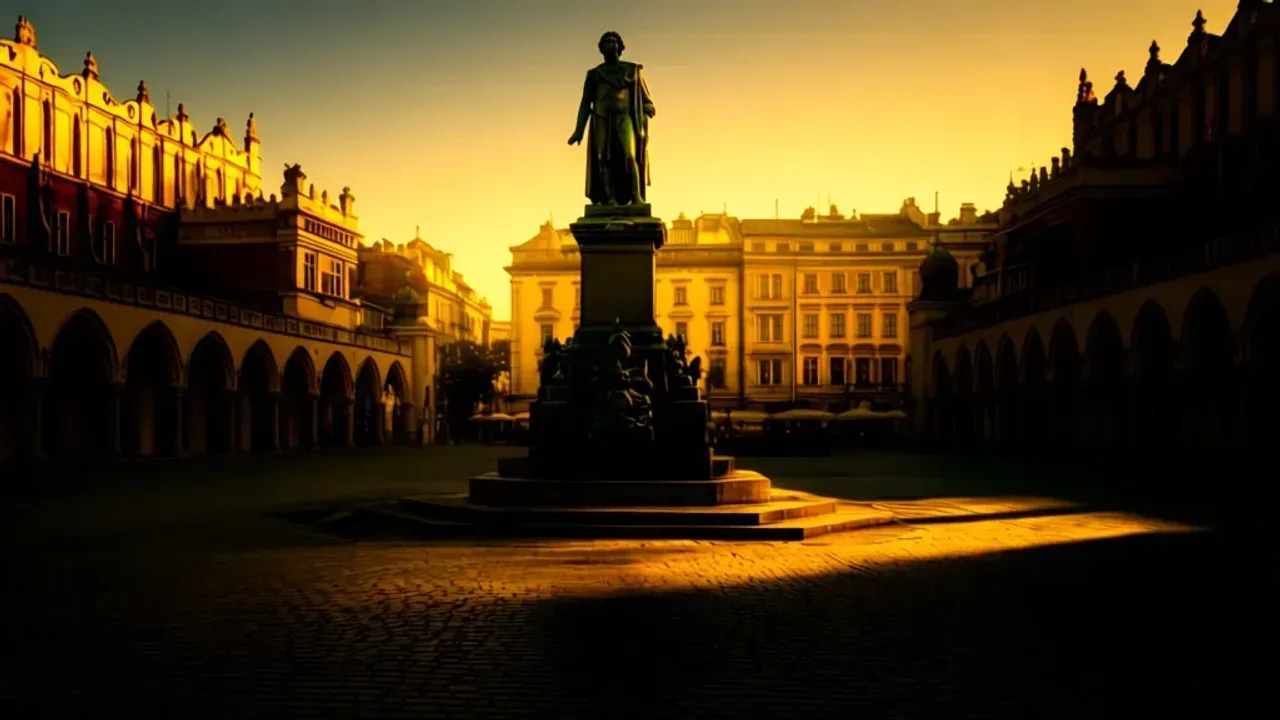 Adam Mickiewicz: biografia, wiersze i związki z Wielkopolską – przewodnik Antyczne biurko z piórem i tomikami poezji nawiązujące do twórczości, którą tworzył Adam Mickiewicz.