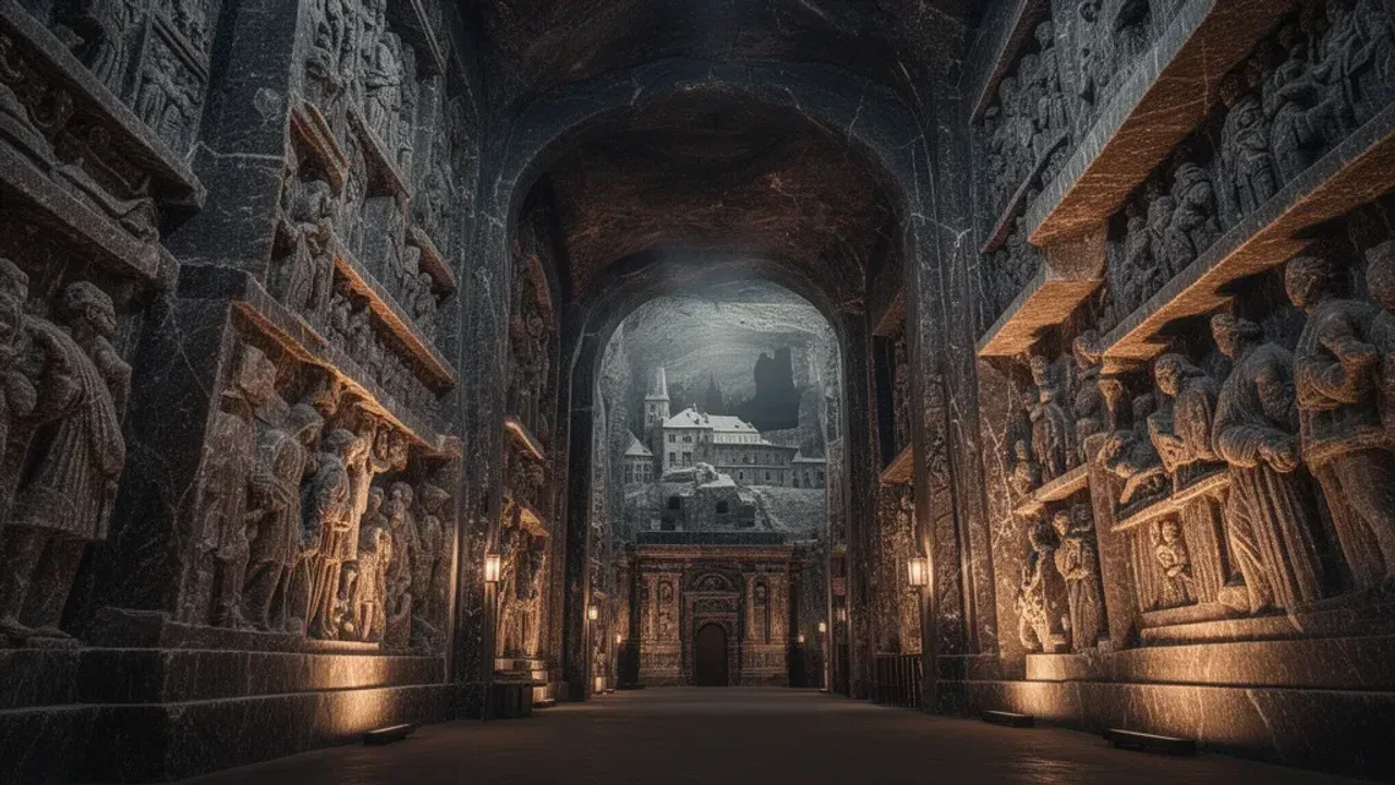 Kopalnia soli Wieliczka historia: przewodnik po sekretach podziemi Wnętrze zabytkowej komory solnej, kopalnia soli wieliczka historia, podziemne dziedzictwo UNESCO w pobliżu Krakowa.