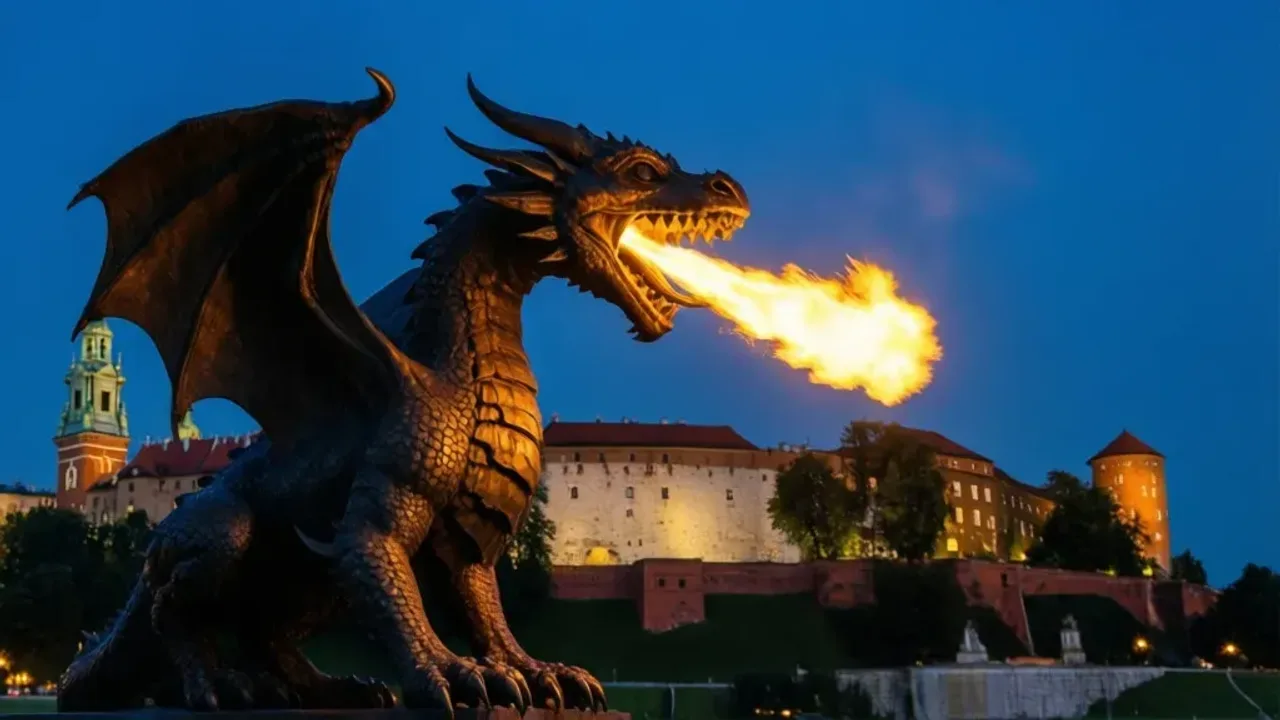 Smok wawelski: Smocza jama, rzeźba i symbol Krakowa, który zieje ogniem